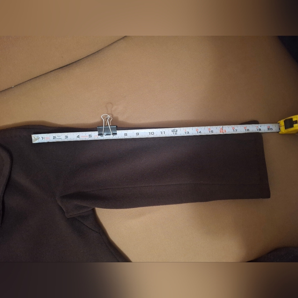 Elegant Chocolate Brown  Womans Coat 8P - Picture 12 of 15